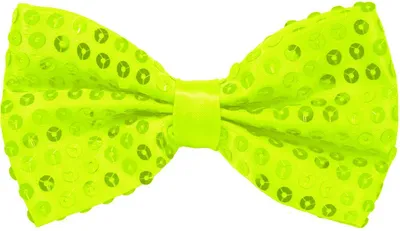 Produktbild von Paillettenfliege Fliege 14 Farben Pailletten Party Karneval Kostüm Fasching Neongrün