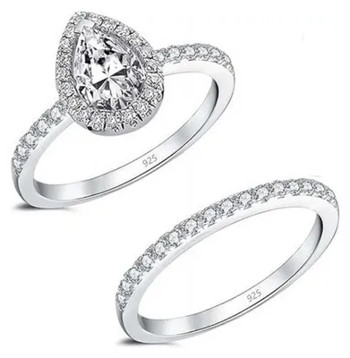 Productafbeelding van Bibei Verlovingsset voor dames, 925 sterling zilver, model BIAN022