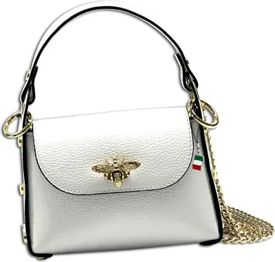 Image de Florence Sac en cuir Sac à bandoulière blanc OTF817W