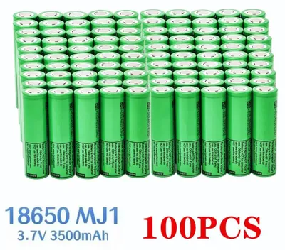 Image de Batteries 18650 - Lithium-ion rechargeables - 3500 mAh, 3,7 V - Haute capacité - Lot de 100