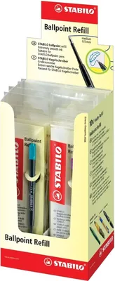 Produktbild von STABILO Ballpoint Refill 10er Display lila türkis