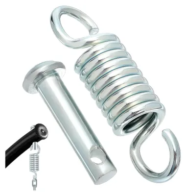 Produktbild von Set aus stabilen Schaukelaufhängern mit Haken und Federverlängerung, Stiftstopfen Φ16 x 70 für Hängesessel und Hängematten