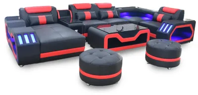 Zdjęcie produktu dla Sofa wielofunkcyjna Kanapa Część dzienna Kanapy Tapicerka Kanapy Oświetlenie LED