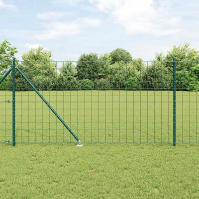 Zdjęcie produktu dla Maison Exclusive - Ogrodzenie z słupkiem Zielony 1,2 x 25 m Stal