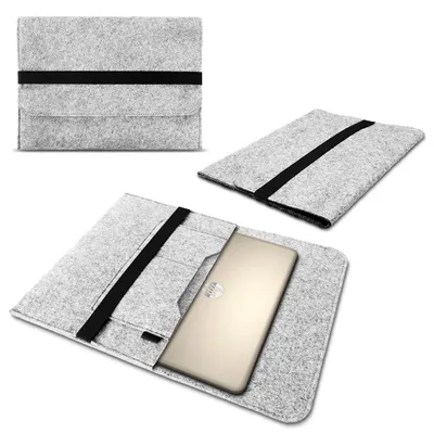 Produktbild von Sleeve Tasche HP ProBook X360 11 Hülle Cover Filz Schutzhülle Schutz Laptop CaseFarbe:Hell Grau