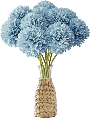 Productafbeelding van Kunstbloemenboeket van kunsthortensia's - Set van 12 stuks - Decoratieve kunstbloemen - Realistische kunstbloemen - Geschikt voor bruiloften en feestdecoraties