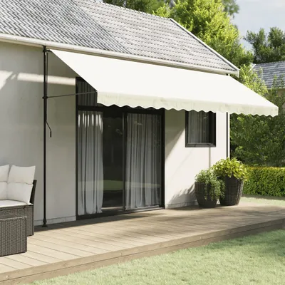 Immagine prodotto di Maison Exclusive - Tenda da sole a rullo, motivo a righe crema, 450 cm