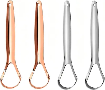 Produktbild von Zungenreiniger, 4 Stücke, für Erwachsene, ergonomische Zungenbürste, für Reise