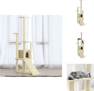 Obrázek produktu pro vidaXL Škrabadlo se sisalovými škrabadly krémové 155 cm - Škrabadla