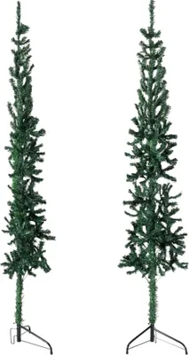 Produktbild von vidaXL Künstlicher Halb-Weihnachtsbaum mit Ständer Schlank Grün 210 cm