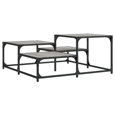 Imagen del producto de Mesa de centro gris Sonoma, 87,5 x 87,5 x 40 cm, fabricada en material de madera