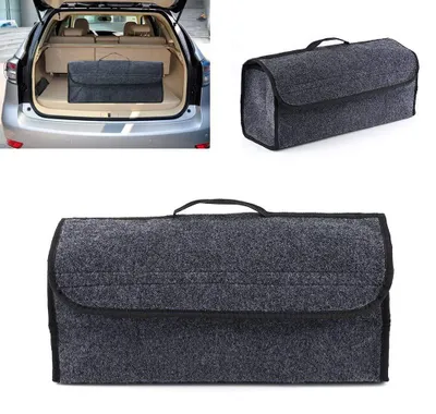 Productafbeelding van Omgoods - Kofferbakorganizer Grijs - Grote Anti-Slip Opbergtas voor Auto
