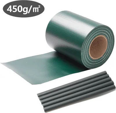 Obrázok produktu pre TolleTour pásy na ochranu súkromia PVC dvojité drôtené pletivo 35 m x 19 cm zelená