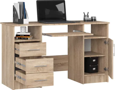 Produktbild von AKORD Furniture Factory IP0PANADAB003, Gerade, Rechteckige Form, Matt, Eichenfarben, 3 Schublade(n), 520 mm