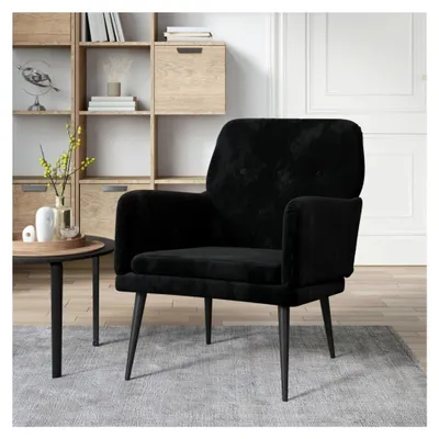 Produktbild von Relaxsessel Loungesessel Polstersessel Wohnzimmersessel Lesesessel Fernsehsessel Polsterstuhl Samt Schwarz