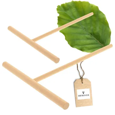 Teigverteiler für Crêpes, 22 cm, Buchenholz, 2 Stück