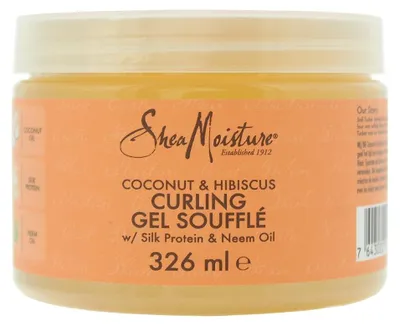 Produktbild von SHEA MOISTURE Moisture Coconut & Hibiscus Curling Gel Souffle, mit Seidenprotein & Neemöl 326ml