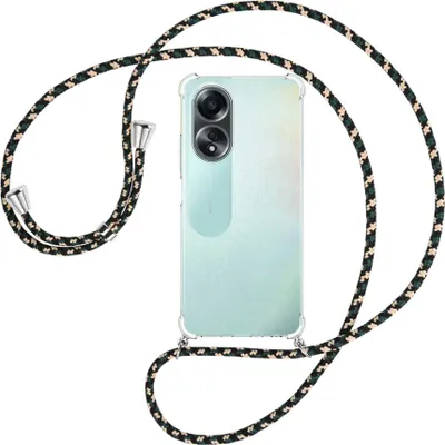Produktbild von Handykette Backcover-Schutzhülle mit Band (Metall silberfarben) für Oppo A58 4G (CPH2577) - camouflage