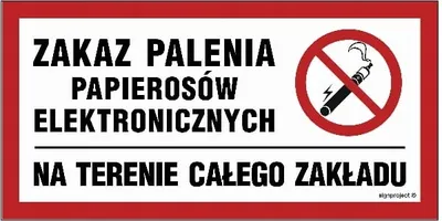 Zdjęcie produktu dla NC092 Zakaz palenia papierosów elektronicznych na