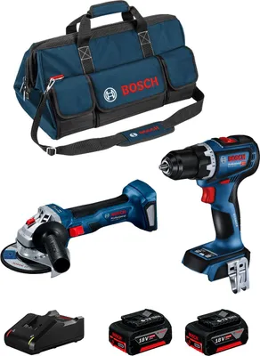 Produktbild von BOSCH Kit BK2019BAG (GSR 18V-90 C + GWS 18V-7 + 2 x 5,0 Ah + GAL18V-40 + HDBAG)