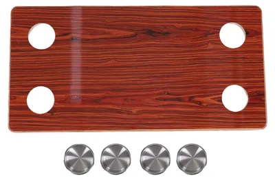 Obrázok produktu pre Stolová doska RV, 31,49 x 15,74 palca, obdĺžnikový panel na palubu lode s 4 držiakmi na nápoje pre prívesy, karavany a paluby jácht
