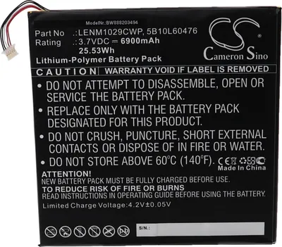 Produktbild von vhbw Akku Ersatz für Lenovo 5B10L13923, 5B10L60476, Tablet01, LENM1029CWP für Notebook (6900 mAh, 3,7 V, Li-Polymer)