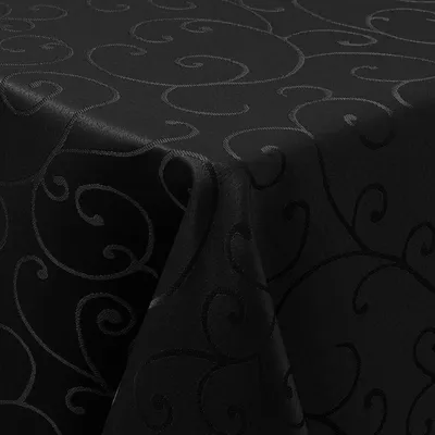Productafbeelding van Tafelkleed, afwasbaar, jacquard, rechthoekig, 140x240 cm, zwart