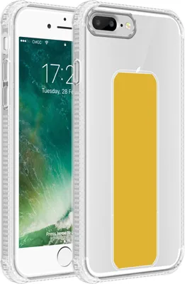 Produktbild von Cadorabo Schutzhülle für Apple iPhone 7 PLUS / 7S PLUS / 8 PLUS Hülle in Gelb Etui TPU Silikon Case Cover Standfunktion