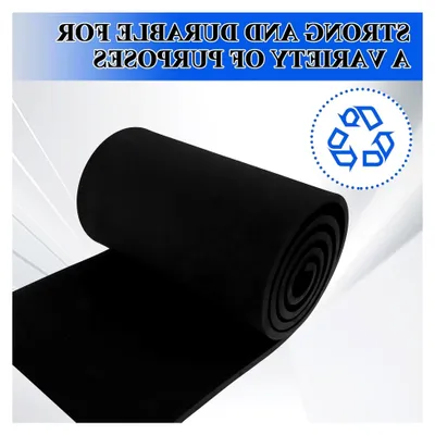 Produktbild von 2 Rollen EVA Schaumstoff 10mm, 33x150CM Moosgummi Schwarz, Hohe Dichte EVA Foam für Cosplay, Basteln, Kostüme & DIY Projekte (2 Stück)