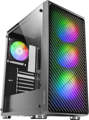 Obrázek produktu pro Mars Gaming MCF, Midi Tower, PC, černá, ATX, micro ATX, Mini-ITX, herní, oranžová, modrá, zelená, červená