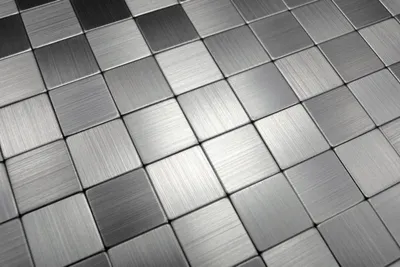 Produktbild von Handmuster Mosaikfliese selbstklebend Aluminium silber metall metall MOS200-22M25_m