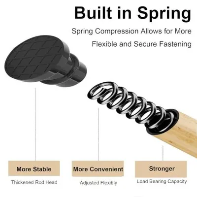 Imagen del producto de Varilla ajustable para cortina de ducha - Acero inoxidable - 70-116 cm