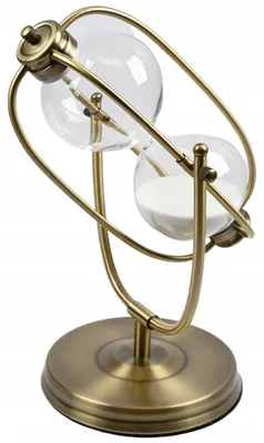 Produktbild von Große 60 Minuten Sanduhr aus Metall und Glas - Eleganter Timer für stilvolle Dekoration