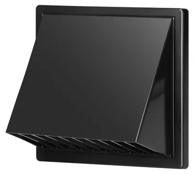 Immagine prodotto di Griglia di ventilazione - Con cappuccio - Ø 125 mm - ABS - Grafite - Per esterno