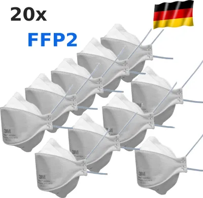 Produktbild von 20x 3M FFP2 NR D Aura 9320+ Atemschutzmaske Mundschutz Maske ohne Ventil