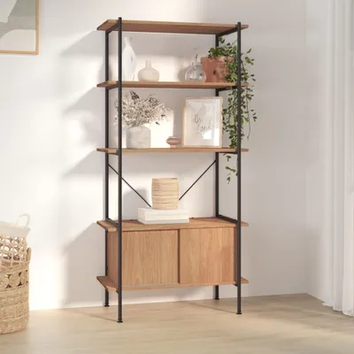 Produktbild von "2026 Promotion" Regal mit 5 Böden - und Schrank 80x40x163 cm Stahl Holzwerkstoff - Wohnzimmerschrank CC19734