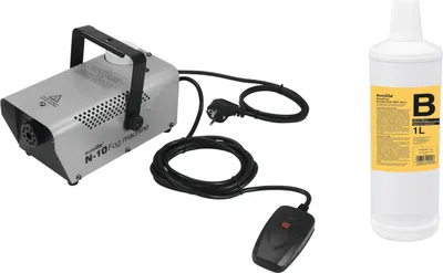 Produktbild von Eurolite N-10 silber + B2D Basic Nebelmaschinen-Set inkl. Kabelfernbedienung, mit Füllstandsanzeige, inkl. Befestigungsbügel (20000538)