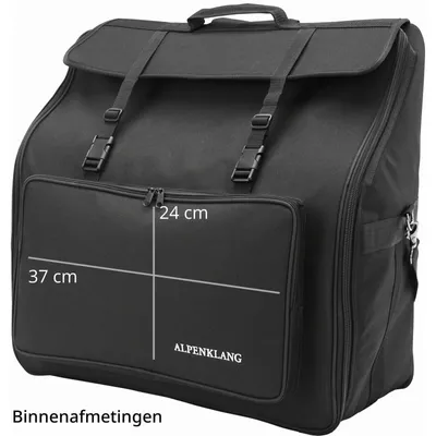 Produktbild von Akkordeontasche Akkordeonkoffer Instrumententasche - Für 72-Bass-Akkordeon - Wasserabweisend - Mit Rucksackgurten - Schwarz - 52 x 46 x 25 cm