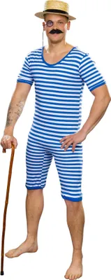 Produktbild von Herren Badeanzug blau-weiß Größe: L