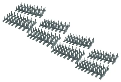 Produktbild von vhbw 8x Oberkorbeinsatz kompatibel mit Zanker KDI62020XA, KDF60023WE, KDF60013WE, ZDF26003WA Geschirrspüler Spülmaschine - Gummi, Dunkelgrau