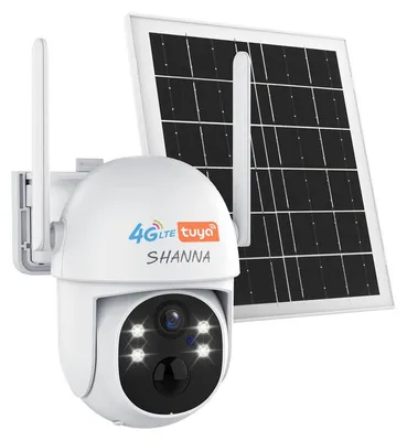 Image de Caméra de surveillance 4G LTE 2K, alimentée par énergie solaire, PTZ (pan-tilt-zoom), avec carte eSIM