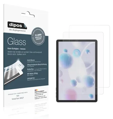 Image de 2x Protection ecrán pour Itel VistaTab 30GT mat Verre souple Film Protecteur 9H dipos