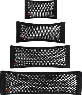 Obrázek produktu pro BLACK+DECKER Síťka na zavazadla do auta 4 kusy - Úložný prostor - 4 různé velikosti - černá