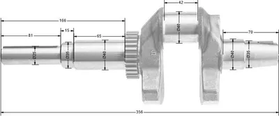 Obrázek produktu pro Klikový hřídel Loncin LC2P77F ORIGINÁLNÍ DÍL