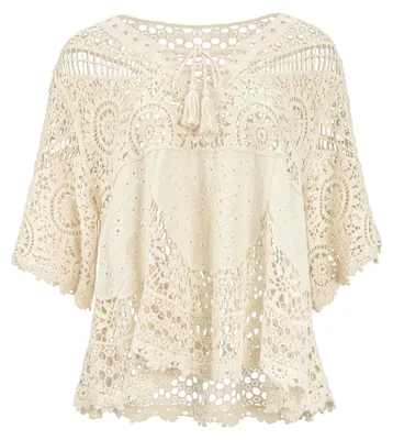 Produktbild von Damen Bluse aus Polyacryl in Beige Größe M