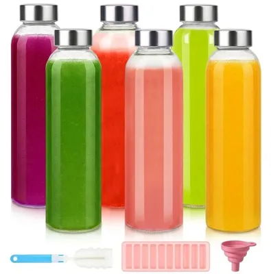 Produktbild von Glas Saftflasche mit Verschluss, 500ml