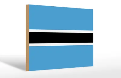 Produktbild von Holzschild Flagge Botswanas 30x20cm Flag of Botswana