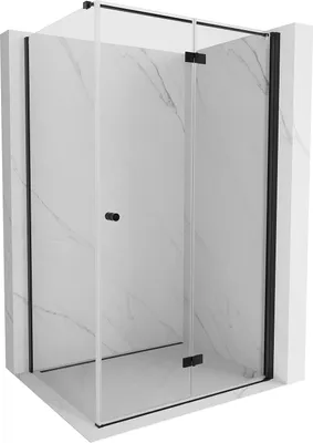 Image de Mexen Mist-F T cabine de douche pliante droite 120 x 70 cm, transparent, noire - 8A6T-120-070-70-00-P