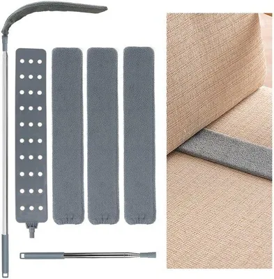 Zdjęcie produktu dla Ibenzoa® Mop do kurzu z mikrofibry, składany z teleskopową rączką do 228 cm – regulowany od 15,7 do 74 cali, nadający się do prania i lekki, idealny do czyszczenia sufitów, żaluzji i trudno dostępnych miejsc