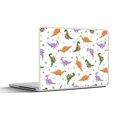 Produktbild von MuchoWow® Laptop Aufkleber Sticker Cover Dino - Muster - Sterne - Jungen - Mädchen - Kinder - Kinder 40x30 cm - Laptop Dekoration - Selbstklebend